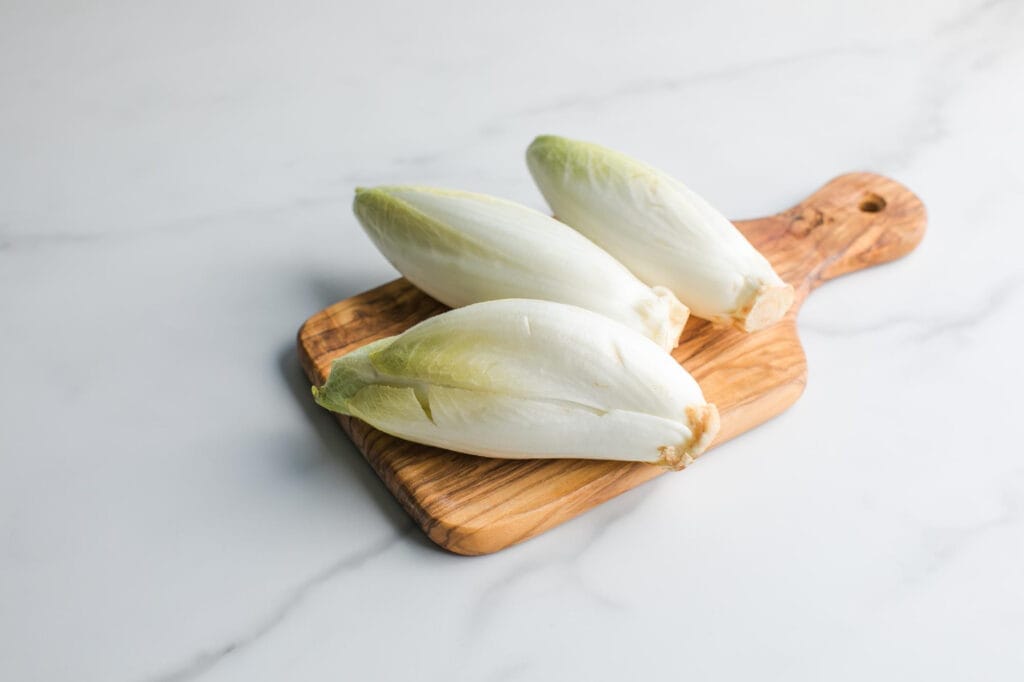 chicory salad isolated white background