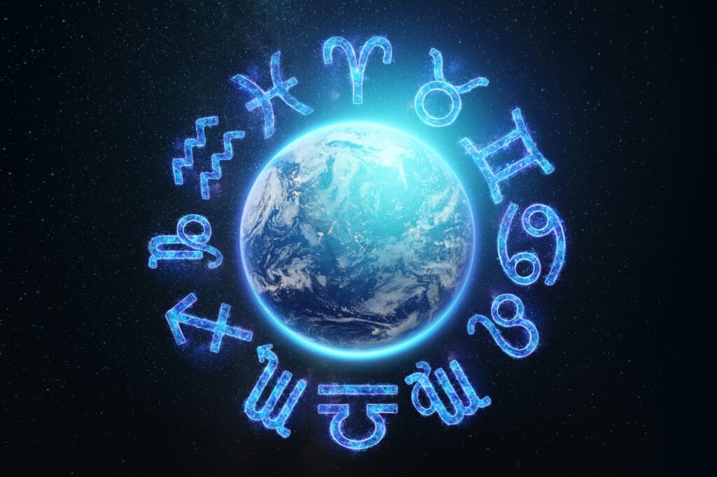 image signs zodiac background planet earth