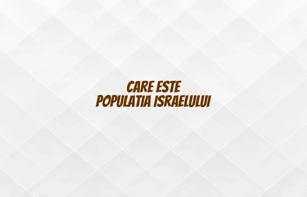 populatia israelului