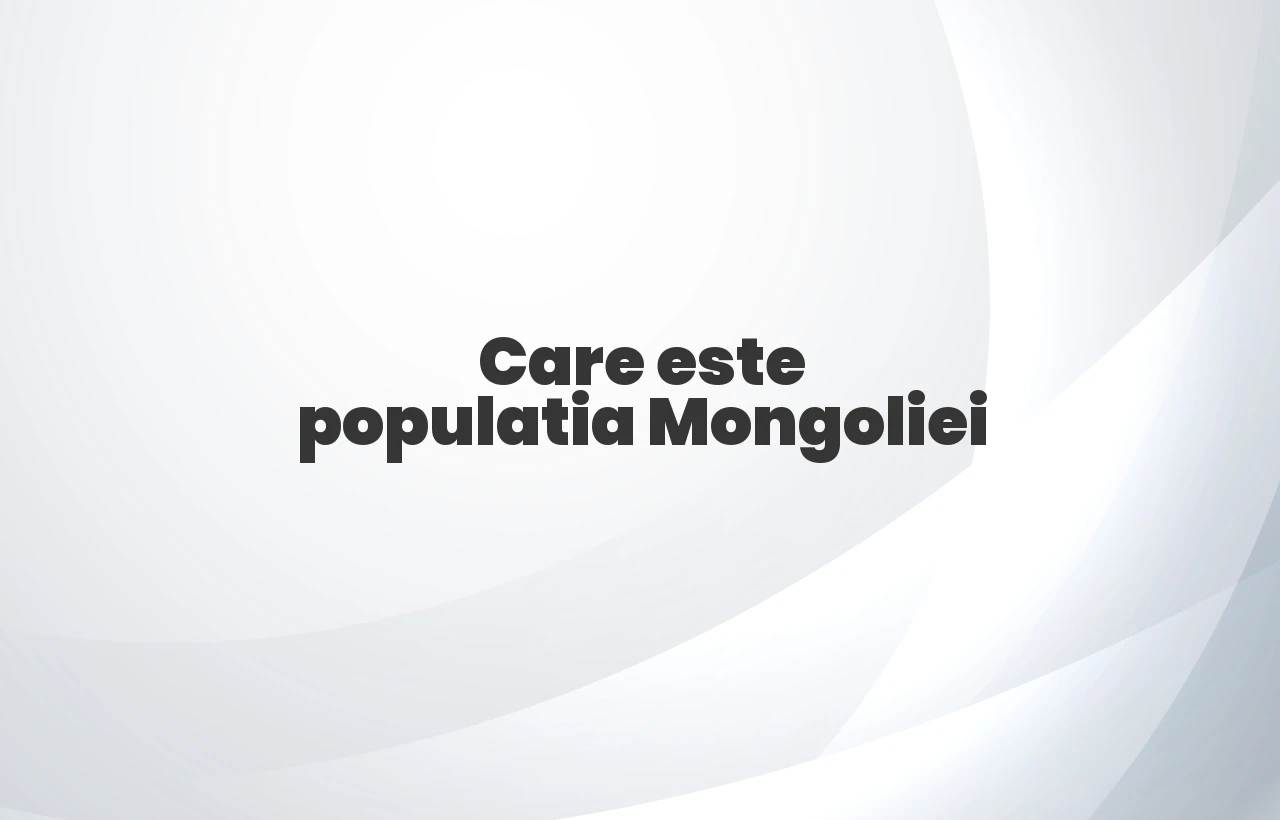 populatia mongoliei