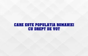 populatia romaniei cu drept de vot