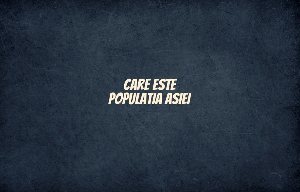 populatia asiei