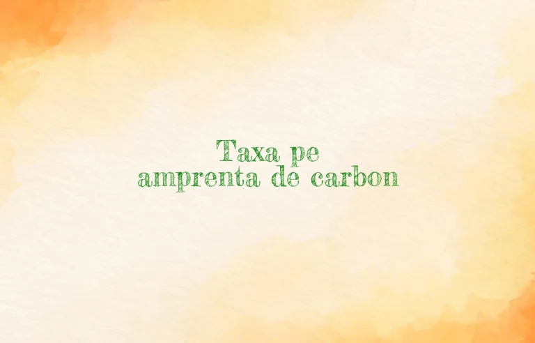taxa pe amprenta de carbon