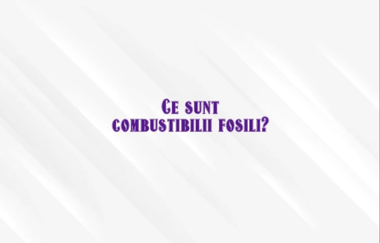 ce sunt combustibilii fosili
